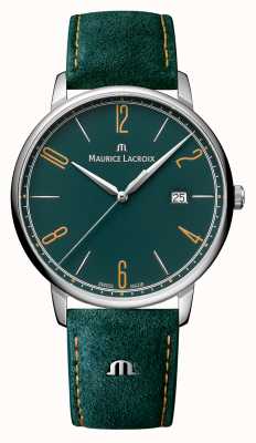Maurice Lacroix Eliros Green Dial Green Leather Strap EL1118-SS001-620-5