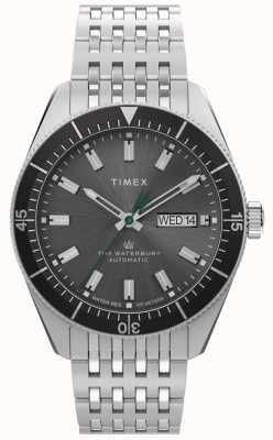 Timex Mens | Waterbury Dive | Automatic Black Dial | Stainless Steel Bracelet TW2V24900