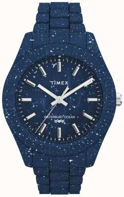 Timex Waterbury Ocean Spotted Blue Plastic Watch TW2V37400
