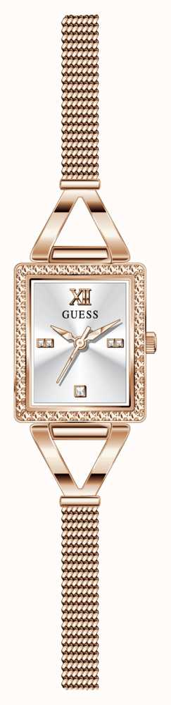 guess rose gold and silver watch