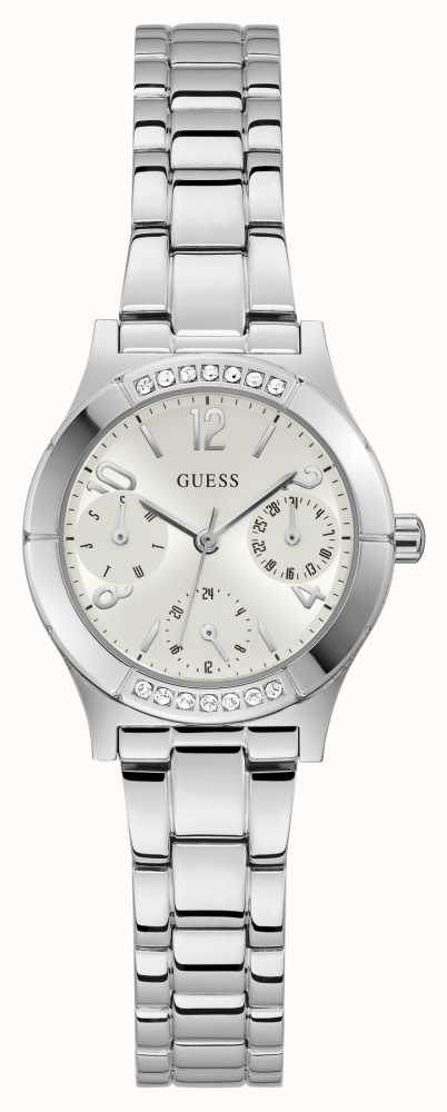 guess stainless steel bracelet watch