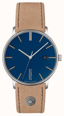 Junghans Form A | Blue Dial | Tan Leather Strap 27/4239.00