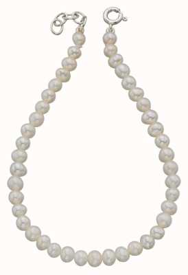 Elements Silver White Freshwater Pearl Bracelet 19-21cm B4681W