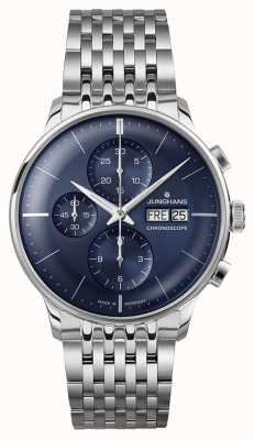 Junghans Meister Chronoscope English Day Blue Dial Sapphire Crystal 27/4528.47