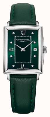 Raymond Weil Women's Toccata | Green Leather Strap | Green Dial 5925-STC-00521