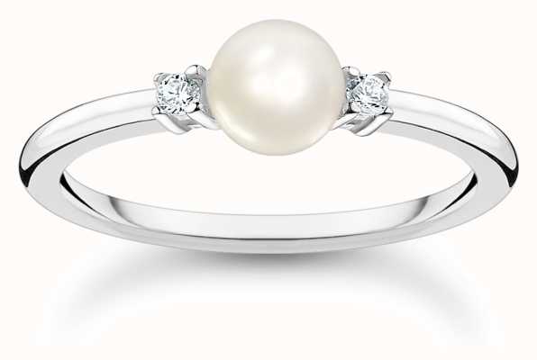 Thomas Sabo Sterling Silver Ring | Pearls | UK O 1/2 - P TR2370-167-14-56