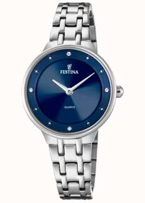 Festina Ladies Steel Watch With CZ Sets & Steel Bracelet F20600/3