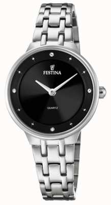 Festina Ladies Steel Watch With CZ Sets & Steel Bracelet F20600/4
