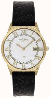 Rotary Men's Ultra Slim Collection Leather Strap GS08003/01