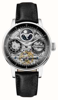 Ingersoll THE JAZZ Automatic (42mm) Skeleton Dial / Black Leather Strap I07701