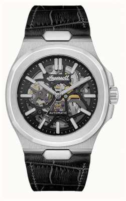 Ingersoll The Catalina Automatic Skeleton Dial Black Leather Strap I12502
