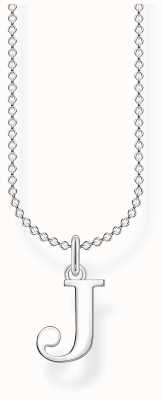 Thomas Sabo Sterling Silver Necklace | 'J' Charm KE2019-001-21-L45V