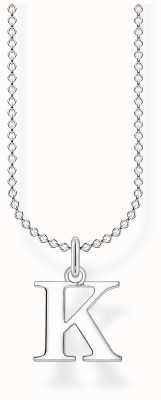 Thomas Sabo Sterling Silver Necklace | 'K' Charm KE2020-001-21-L45V