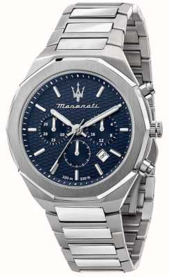 Maserati Men's Stile | Blue Chronograph Dial | Stainless Steel Bracelet R8873642006