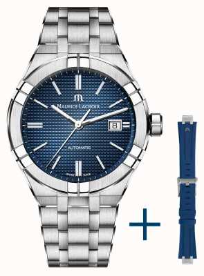 Maurice Lacroix AIKON Automatic 42mm Blue Dial Stainless Steel Bracelet Set AI6008-SS00F-430-C
