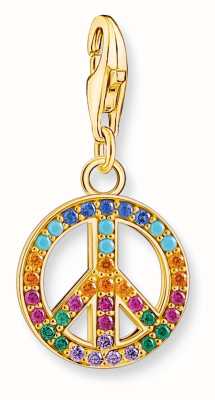 Thomas Sabo Sterling Silver | 18K Gold Plated | Peace | Charm 1898-488-7