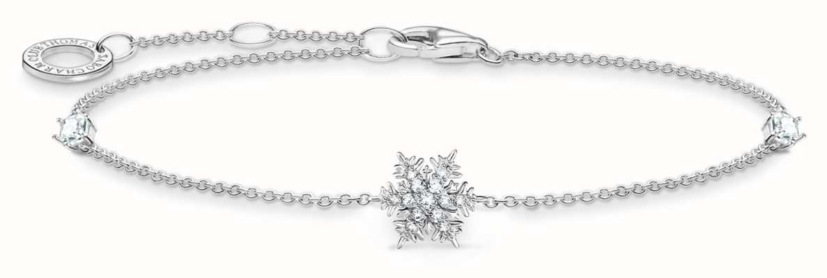 Thomas Sabo Polar World Snowflake Bracelet | Sterling Silver | Crystal Set A2082-051-14-L19V