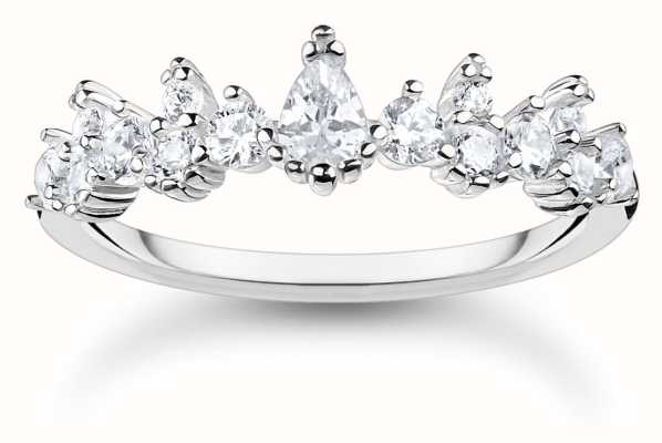 Thomas Sabo Polar World Ice Crystals Ring | Sterling Silver | Crystal Set | EU 56 TR2415-051-14-56