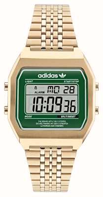 Adidas DIGITAL TWO | Green Dial | Gold PVP plated Steel AOST22071