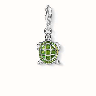 Thomas Sabo Turtle Charm Green 925 Sterling Silver Cold Enamel 0837-007-6