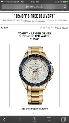Tommy Hilfiger Luke Gold IP Bracelet | White Dial 1791121 - First Class Watches™